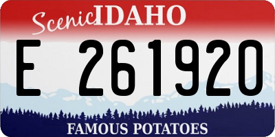 ID license plate E261920