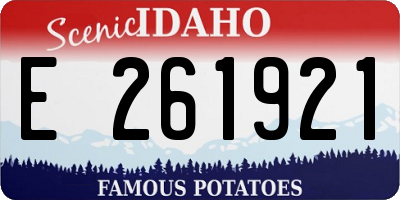 ID license plate E261921