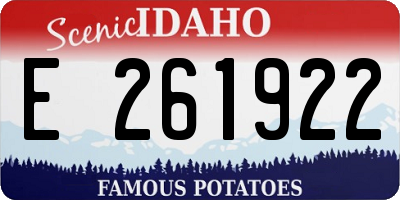 ID license plate E261922
