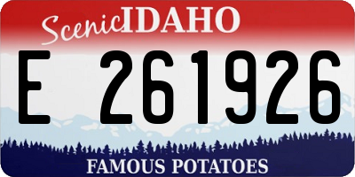ID license plate E261926