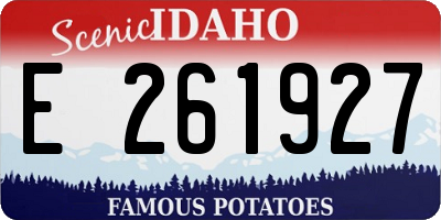 ID license plate E261927