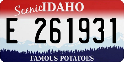 ID license plate E261931