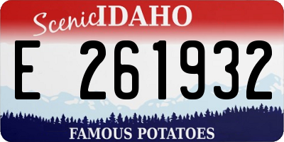 ID license plate E261932