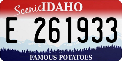 ID license plate E261933