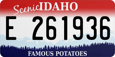 ID license plate E261936