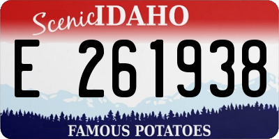ID license plate E261938