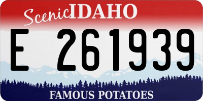 ID license plate E261939