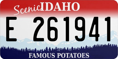 ID license plate E261941