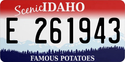 ID license plate E261943