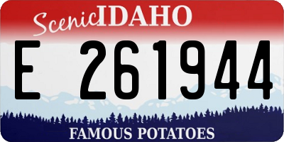 ID license plate E261944