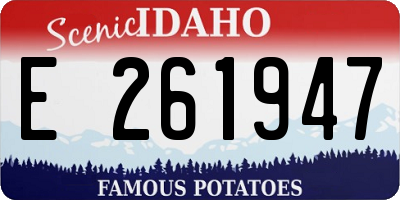 ID license plate E261947