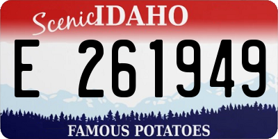 ID license plate E261949