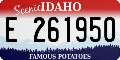 ID license plate E261950