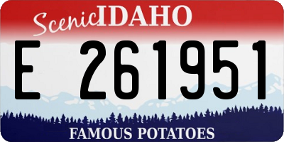 ID license plate E261951