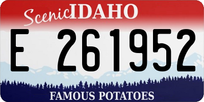 ID license plate E261952