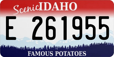 ID license plate E261955