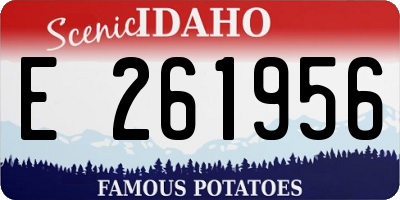 ID license plate E261956