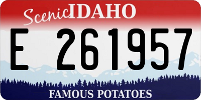 ID license plate E261957