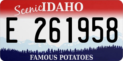 ID license plate E261958