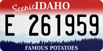 ID license plate E261959