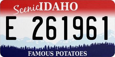 ID license plate E261961