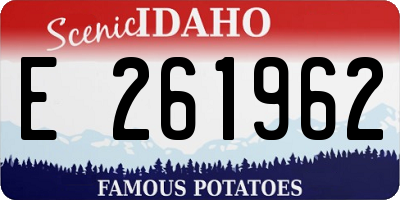 ID license plate E261962
