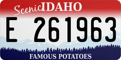 ID license plate E261963