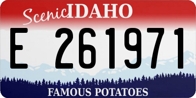 ID license plate E261971