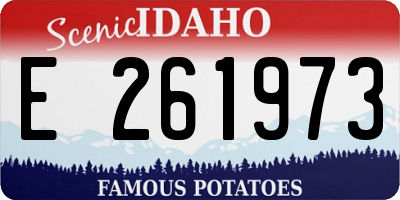 ID license plate E261973