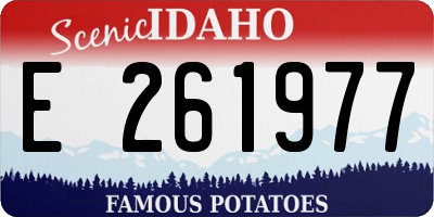 ID license plate E261977