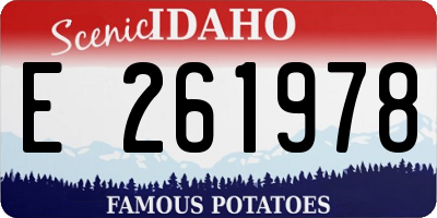 ID license plate E261978