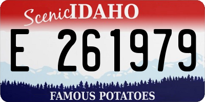 ID license plate E261979