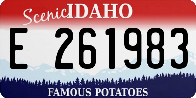 ID license plate E261983