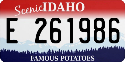 ID license plate E261986