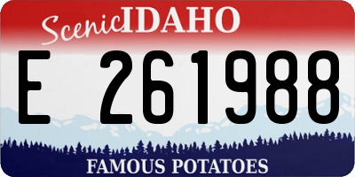 ID license plate E261988