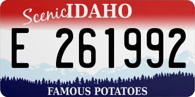 ID license plate E261992
