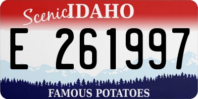 ID license plate E261997