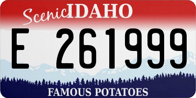 ID license plate E261999