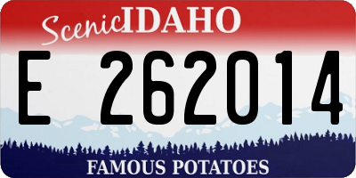 ID license plate E262014