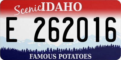 ID license plate E262016