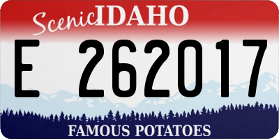 ID license plate E262017