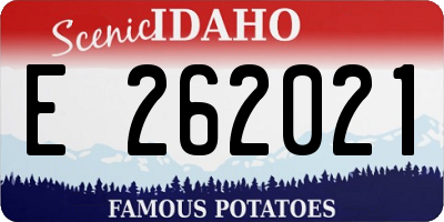 ID license plate E262021