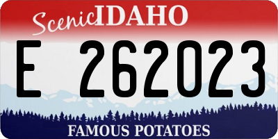ID license plate E262023