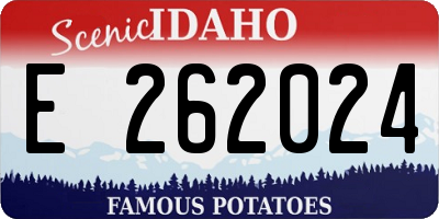 ID license plate E262024