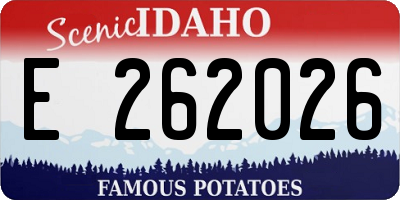 ID license plate E262026