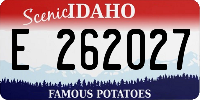 ID license plate E262027