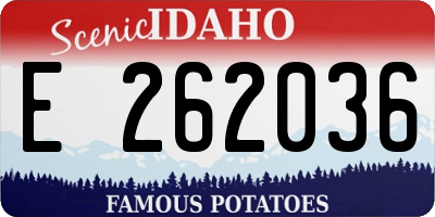 ID license plate E262036