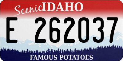ID license plate E262037