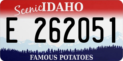 ID license plate E262051