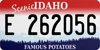 ID license plate E262056